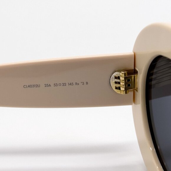 NEW CL40312U 25A ROUND IVORY WOMEN SUNGLASSES CELINE - Picture 9 of 11